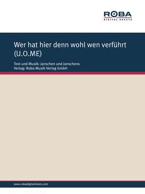 cover image of Wer hat hier denn wohl wen verführt